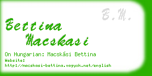 bettina macskasi business card